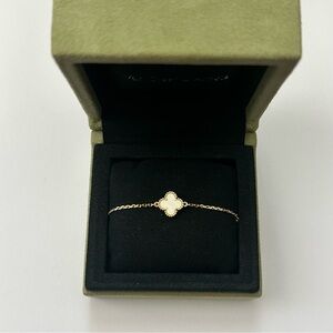 Van Cleef & Arpels Sweet Alhambra Bracelet Mother of Pearl 18K Yellow Gold VCA